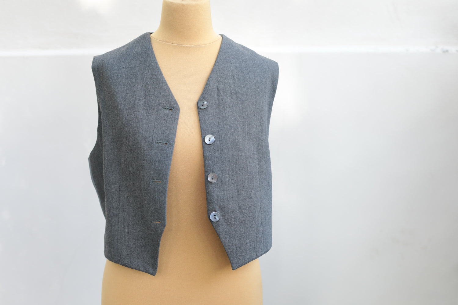 Hache Grey Tasmanian Wool Vest
