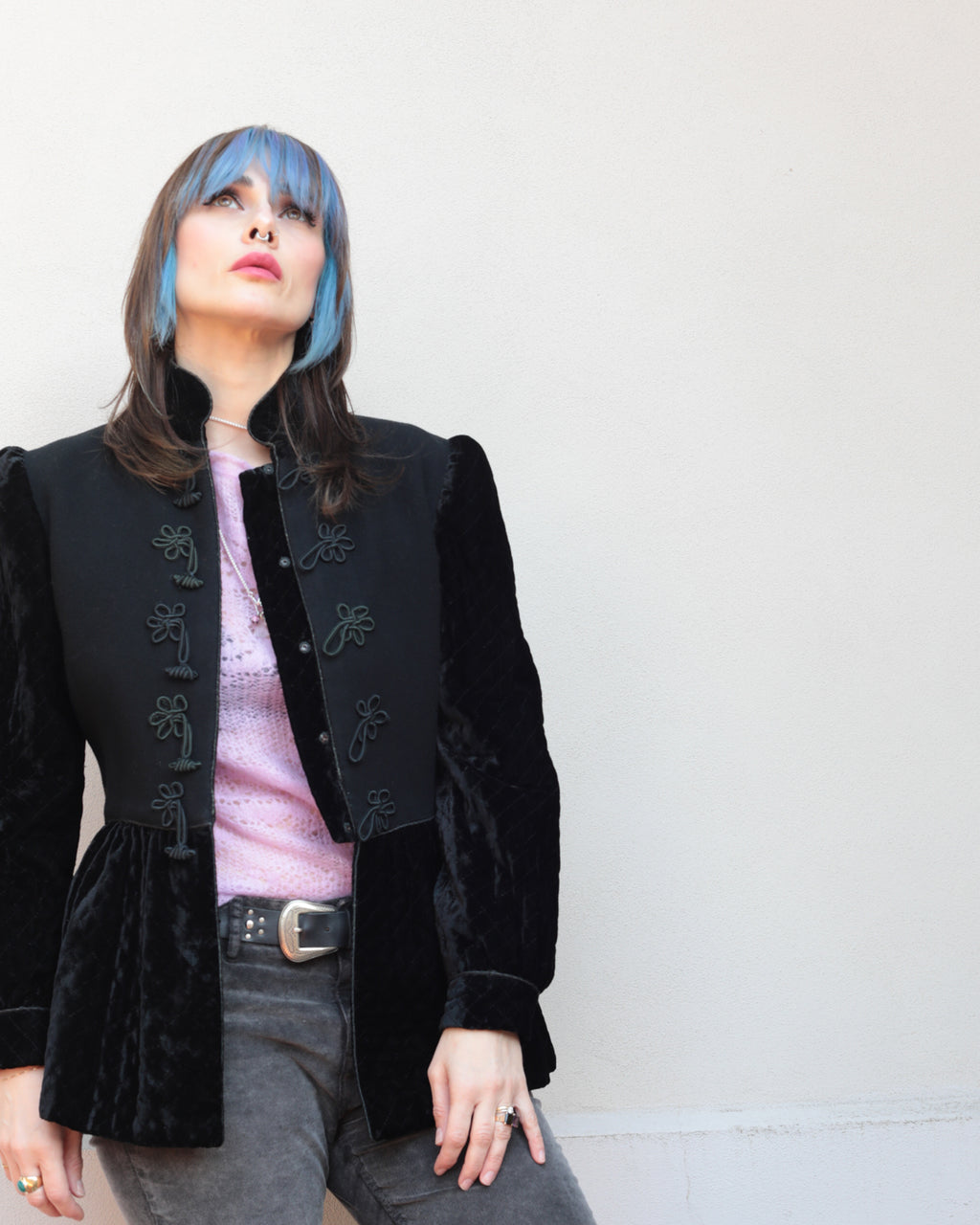 Vintage 60s Sartorial Wool and Velvet Jacket