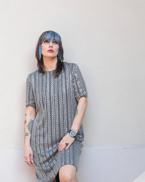 Vintage 60s Silk Sequin Dress
