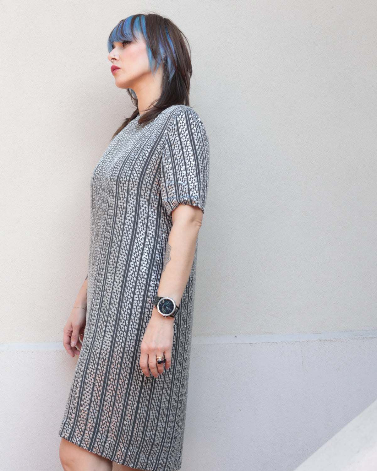 Vintage 60s Silk Sequin Dress