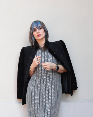 Vintage 60s Silk Sequin Dress