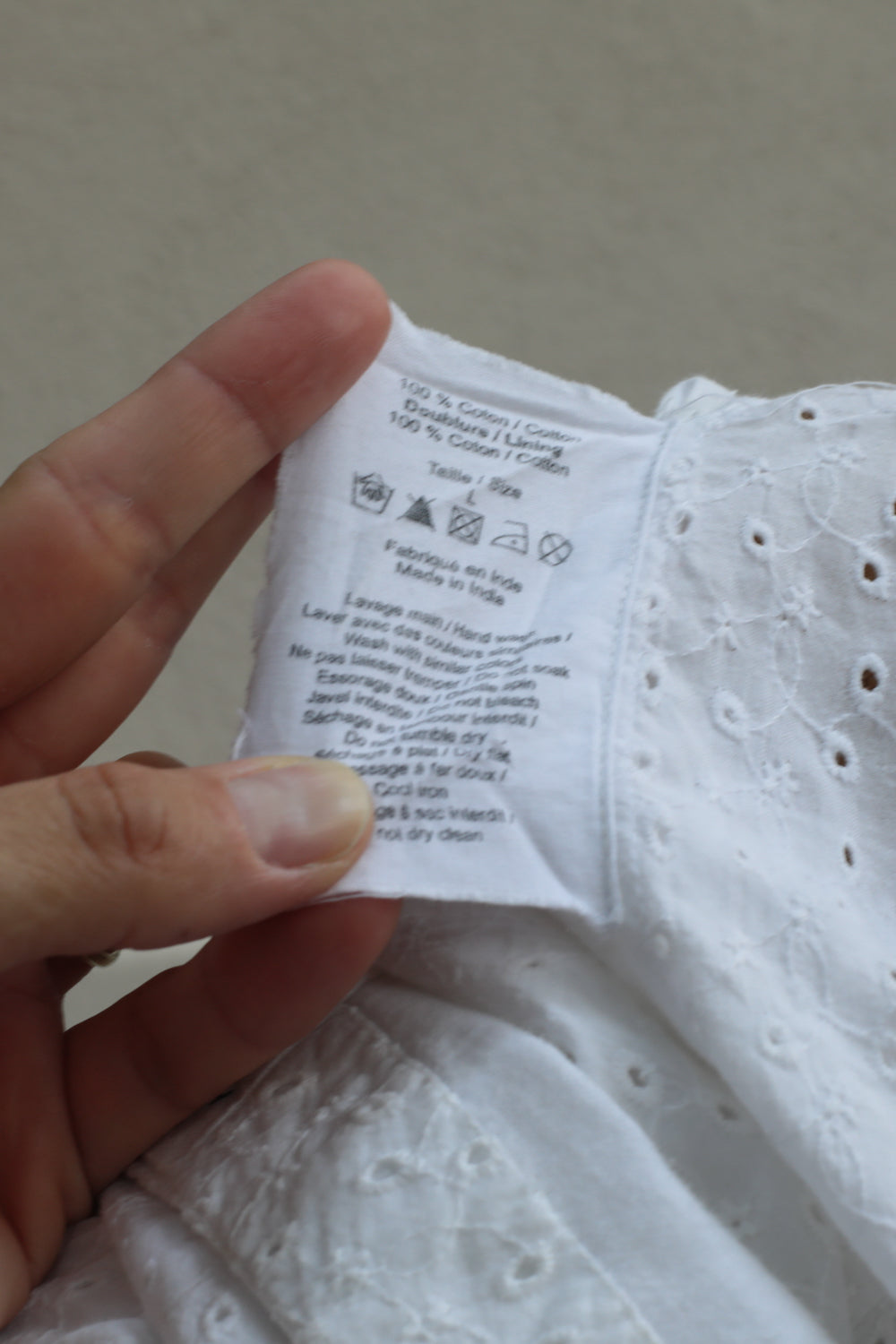 Broderie Anglaise White Cotton Top