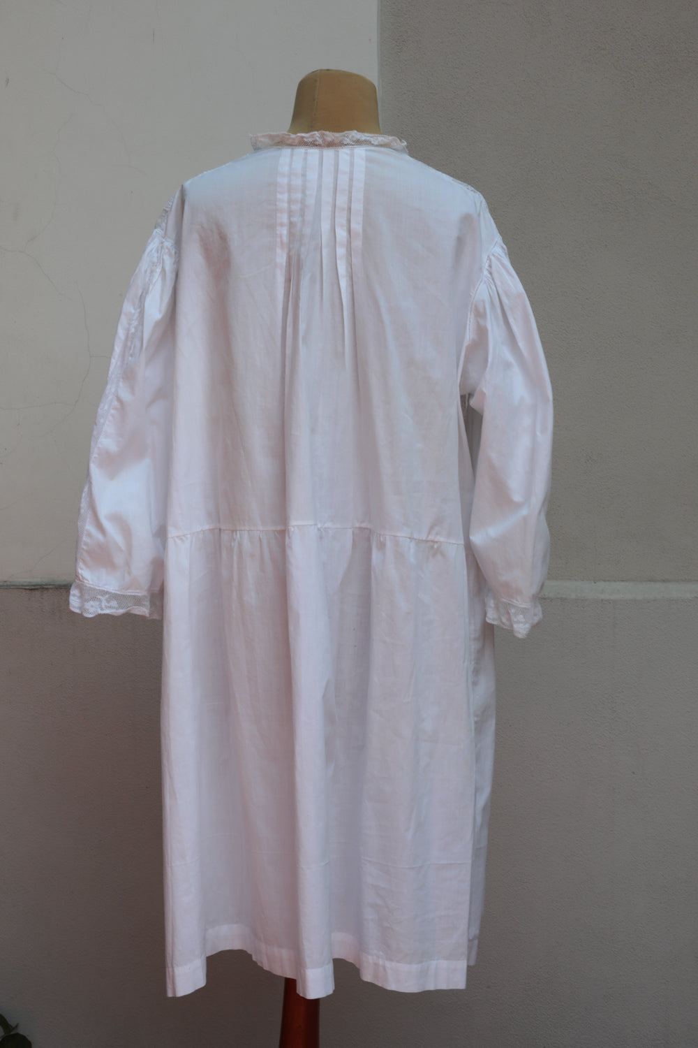 Antique Early 1900s Handmade Lace Cotton Dress