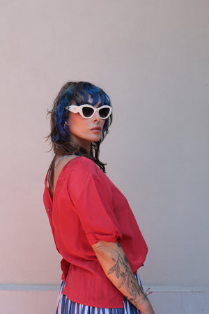 Vintage Silk Embroidery Blouse