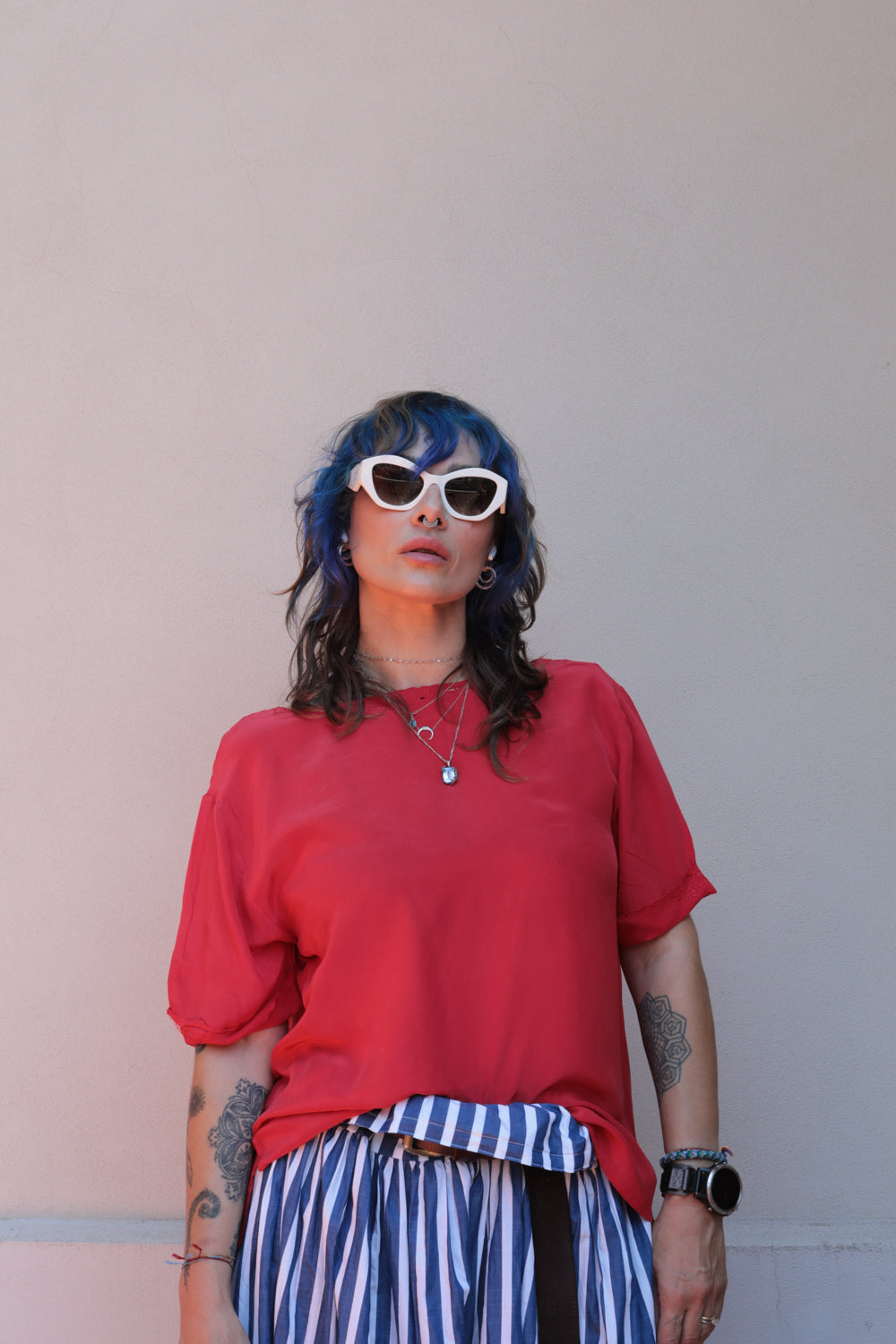Vintage Silk Embroidery Blouse