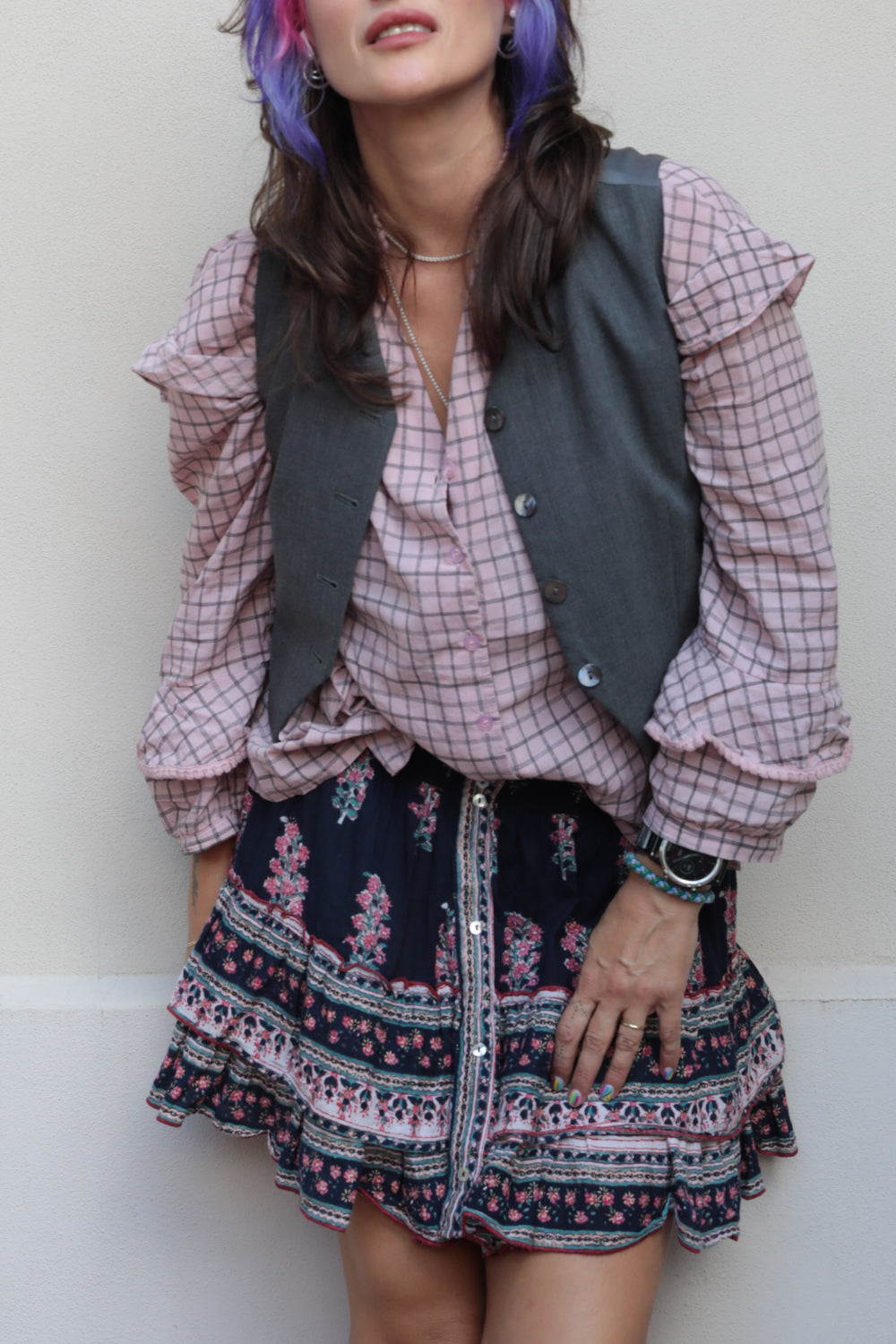 Hache Grey Tasmanian Wool Vest