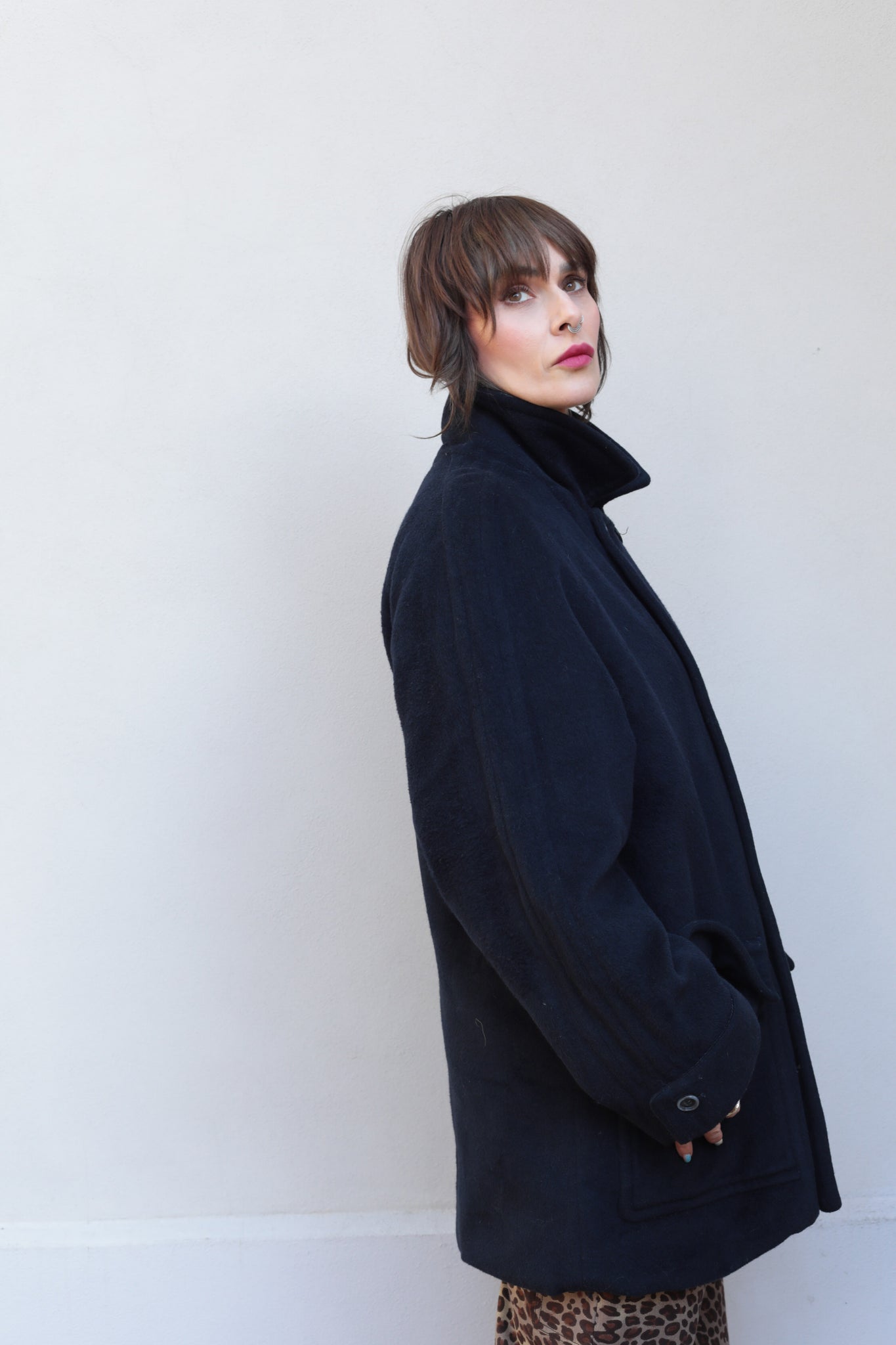 Yves Saint Laurent Menswear Cashmere and Wool Peacoat
