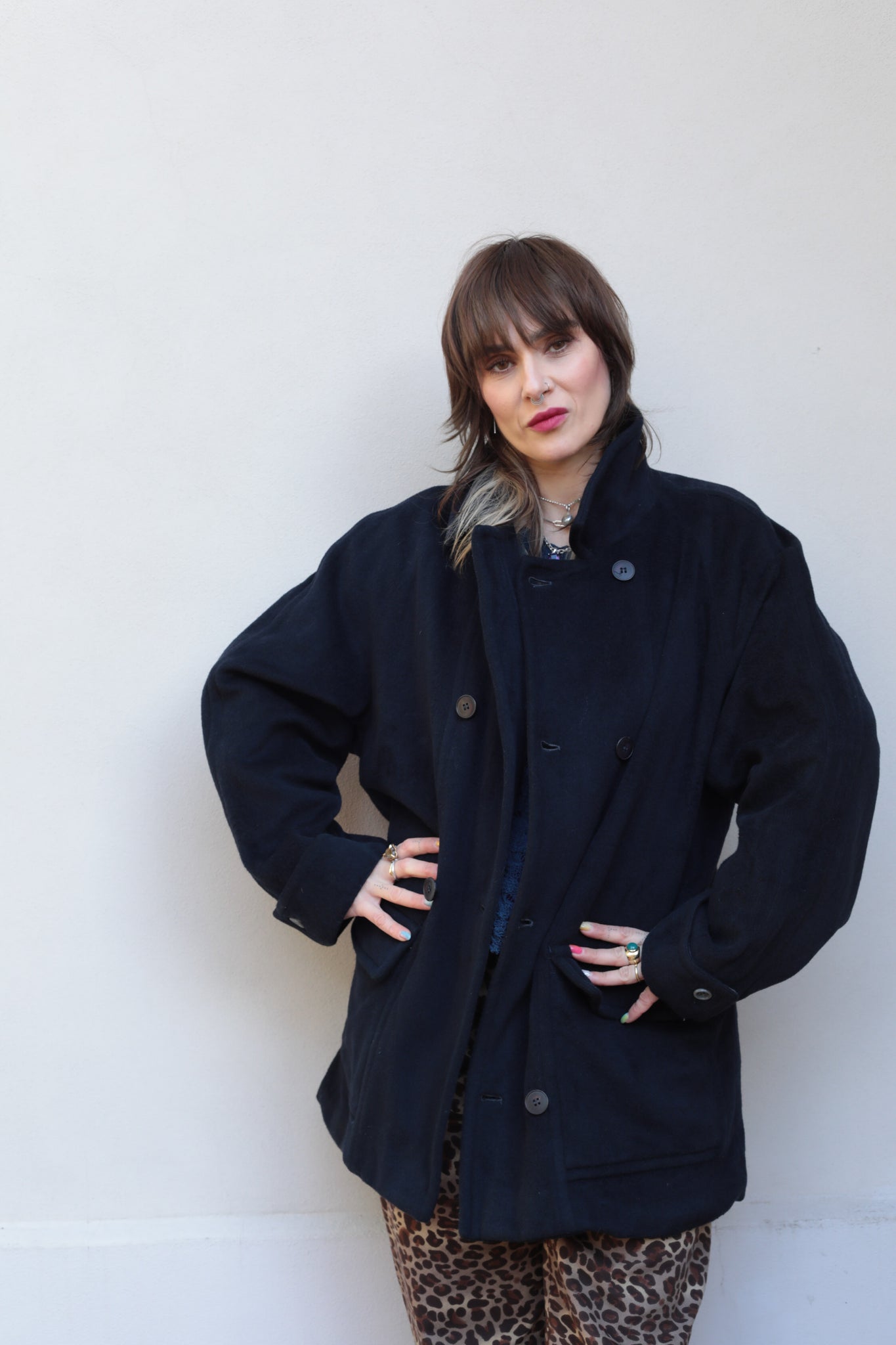 Yves Saint Laurent Menswear Cashmere and Wool Peacoat