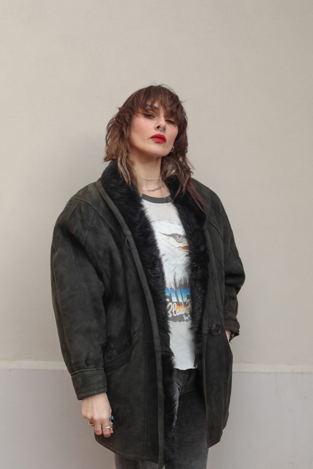 Vintage 90s High Quality Shearling