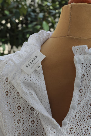 Sézane Cotton Lace Blouse