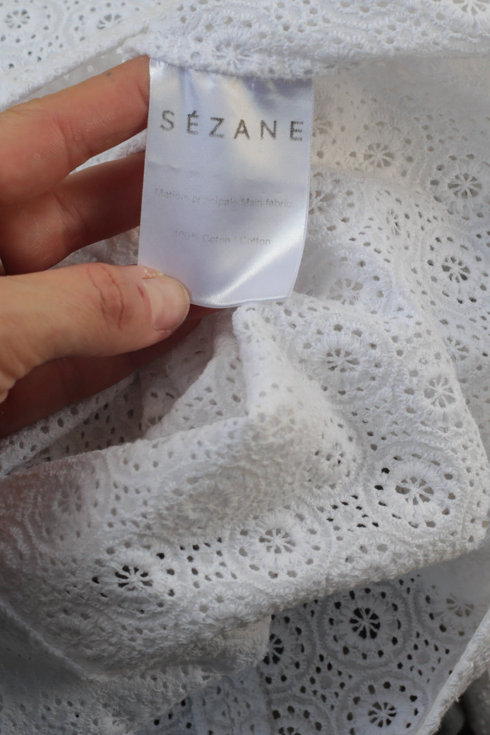 Sézane Cotton Lace Blouse