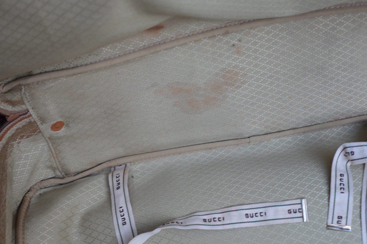 Gucci Vintage 80s Canvas & Leather Suitcase - Medium