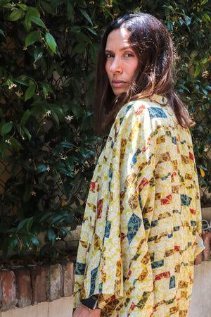 Golden Geometry - Vintage Japanese Haori Kimono