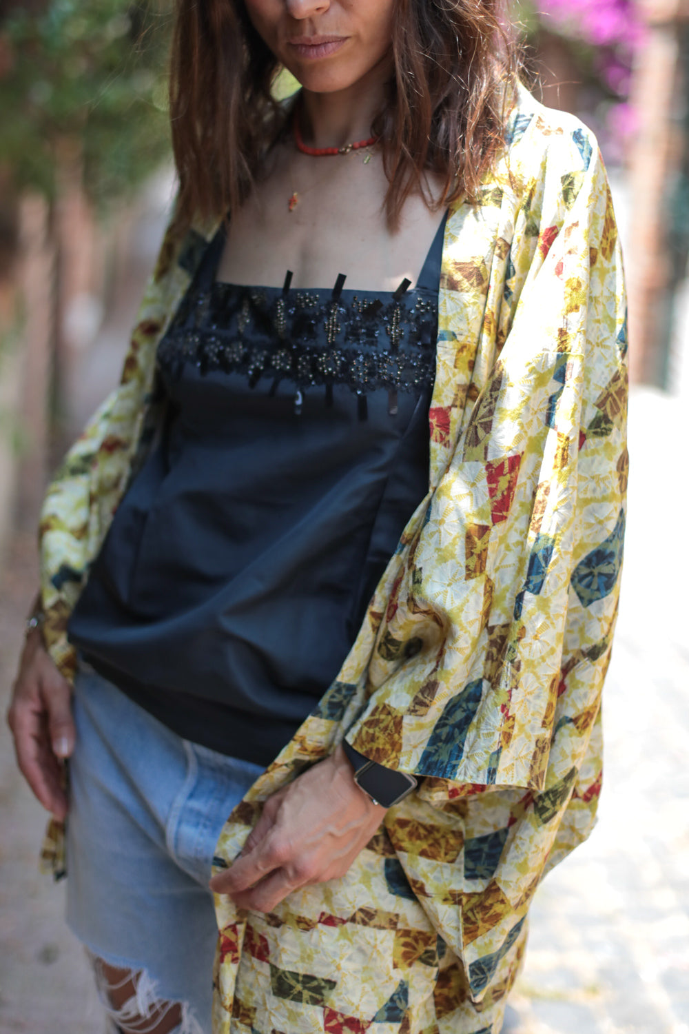 Golden Geometry - Vintage Japanese Haori Kimono