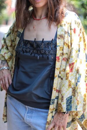 Golden Geometry - Vintage Japanese Haori Kimono