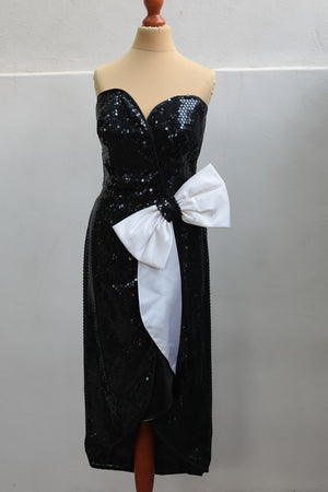 Vintage 80 Sequin Bustier Dress