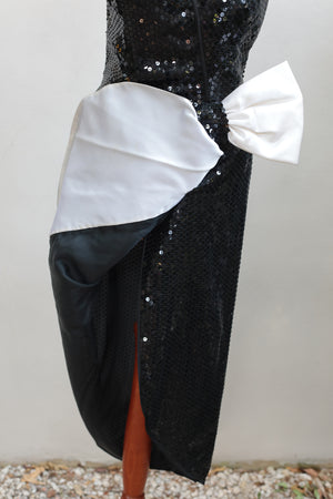 Vintage 80 Sequin Bustier Dress