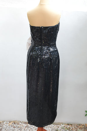 Vintage 80 Sequin Bustier Dress