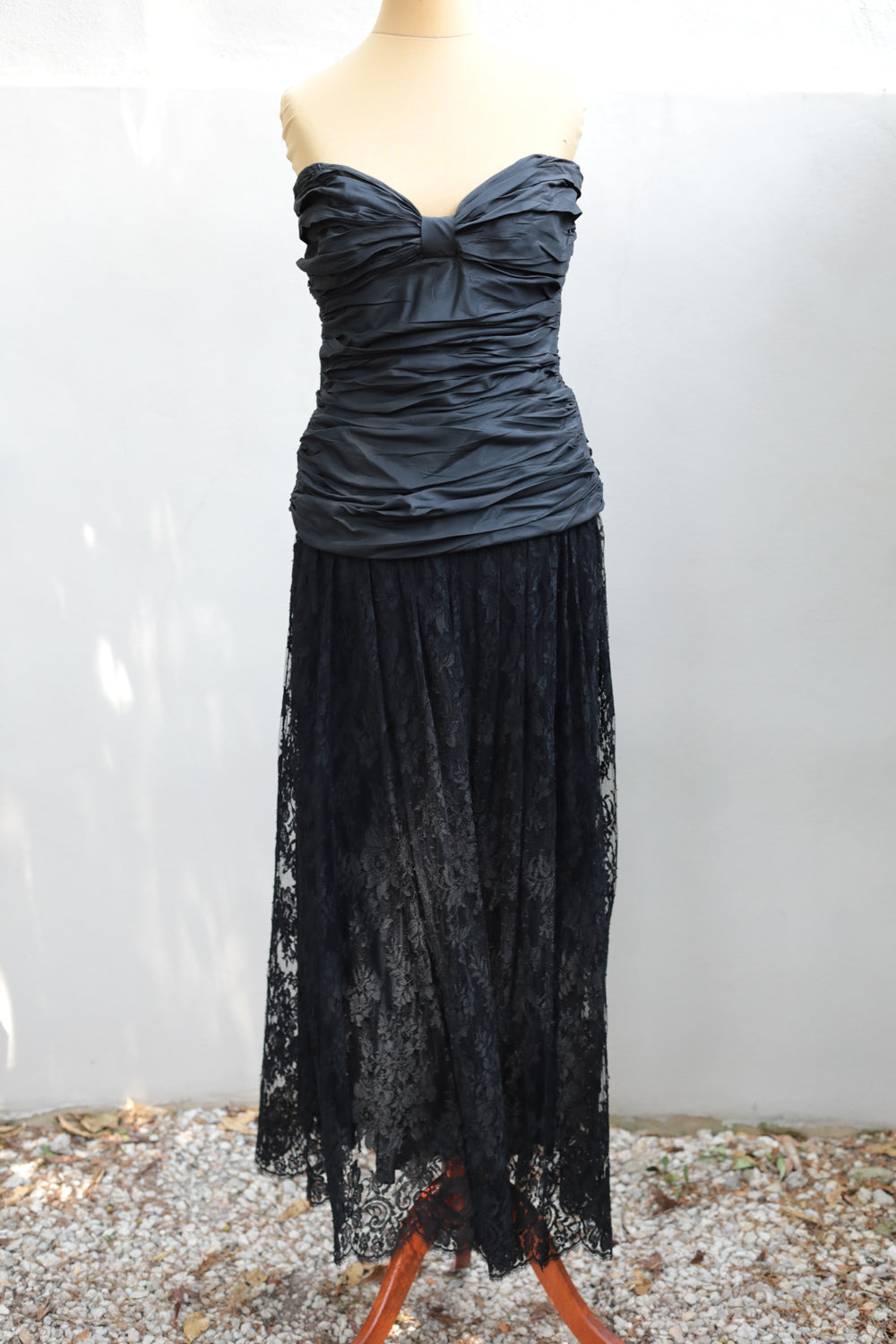 Vintage 80s Bustier and Lace Dress