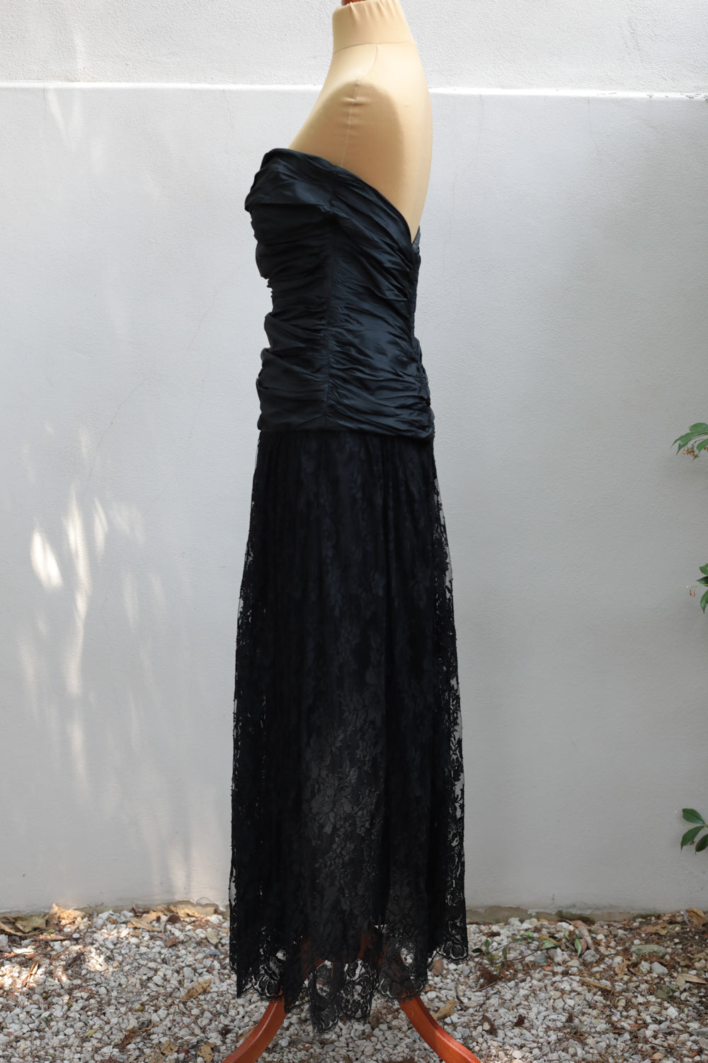 Vintage 80s Bustier and Lace Dress