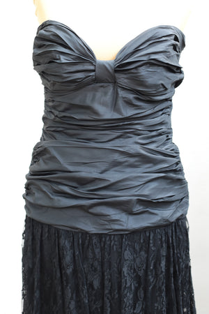 Vintage 80s Bustier and Lace Dress