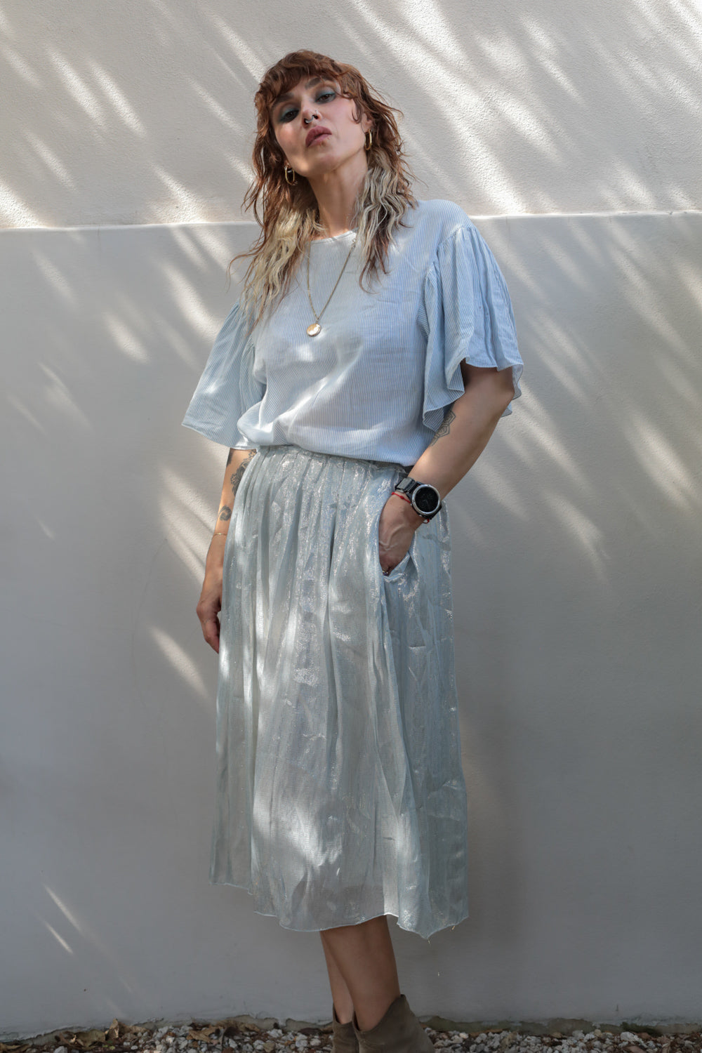 Pomandère Flutter Sleeve Blouse