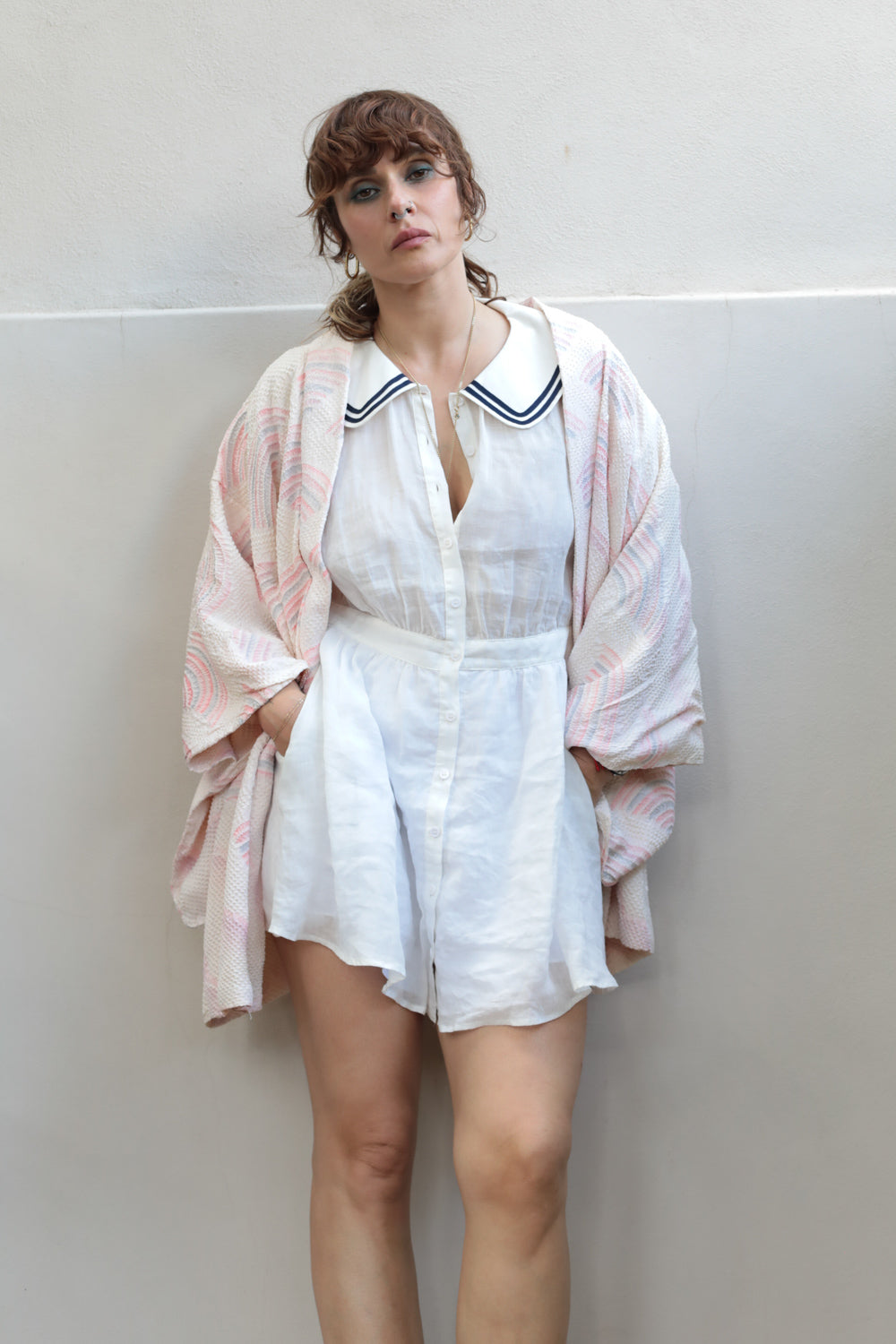 Pink Cloud - Vintage Japanese Haori Kimono