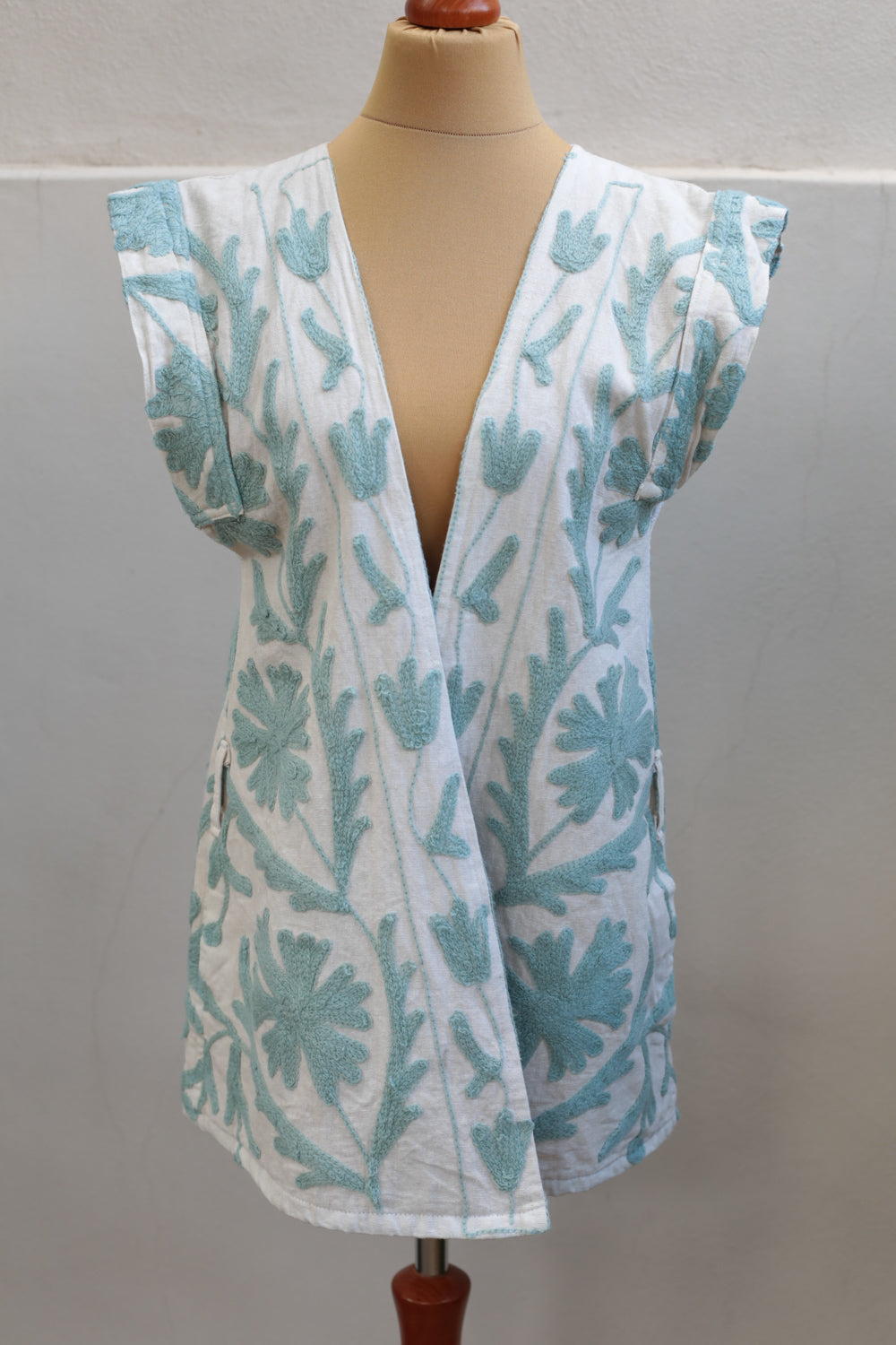 Suzani Hand Stitched Cotton Vest