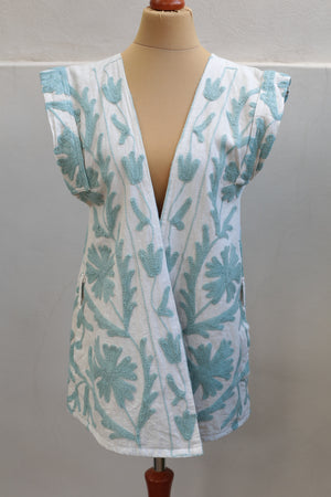 Suzani Hand Stitched Cotton Vest