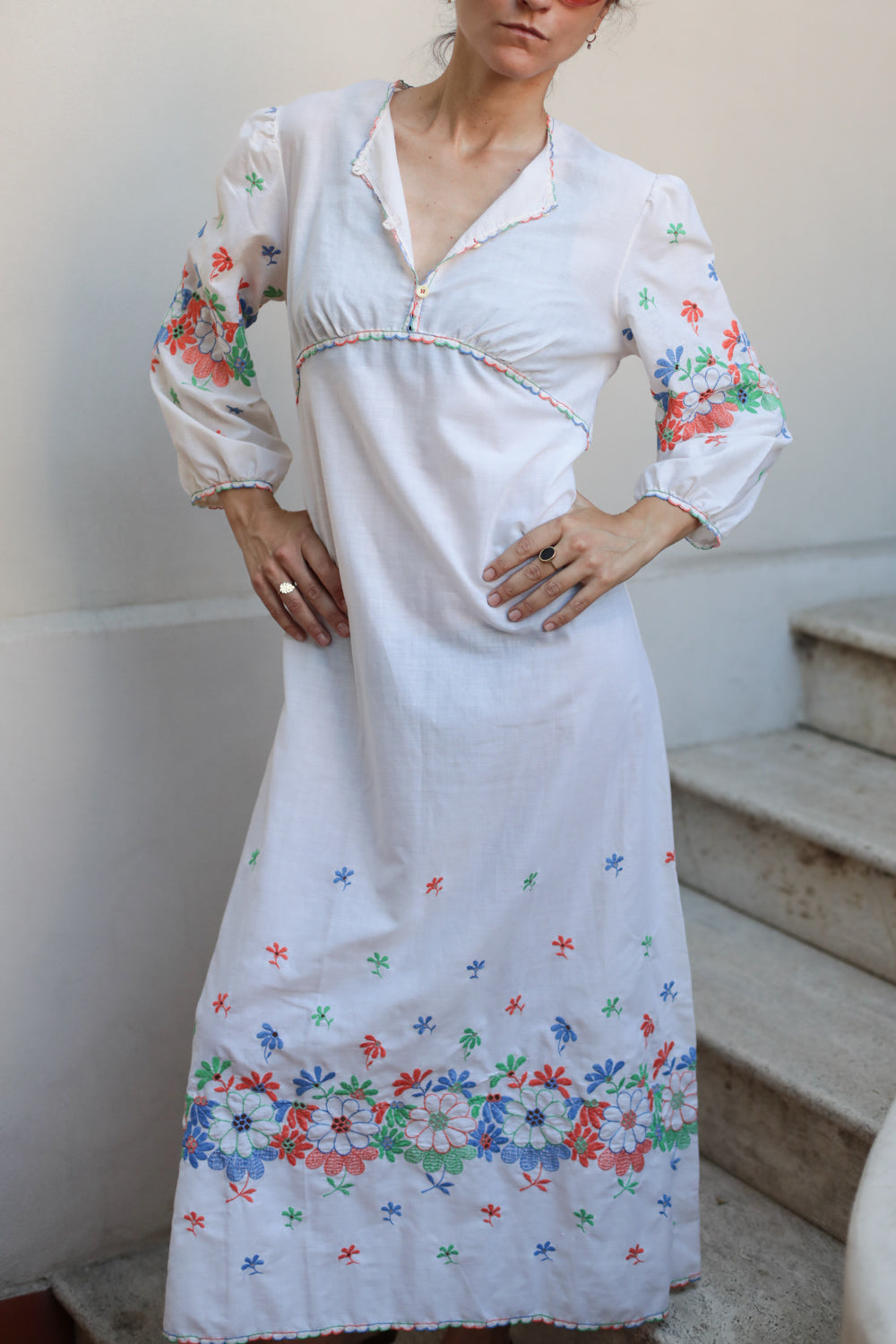 Vintage 70s Romantic Boho Dress