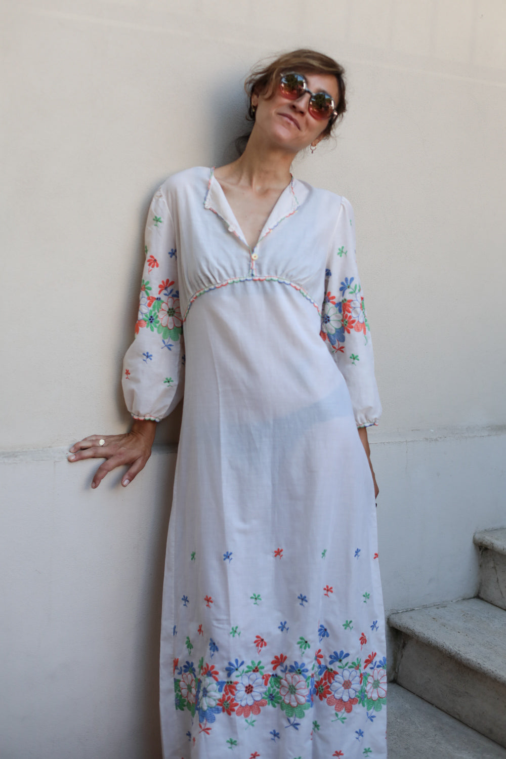 Vintage 70s Romantic Boho Dress