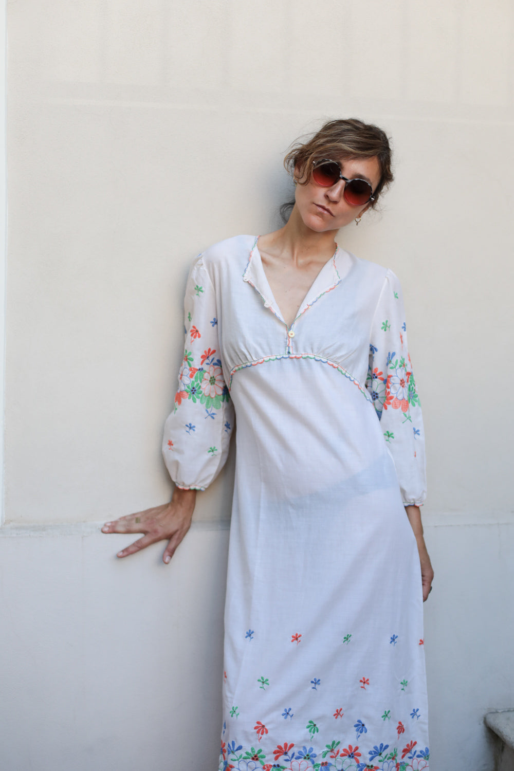 Vintage 70s Romantic Boho Dress