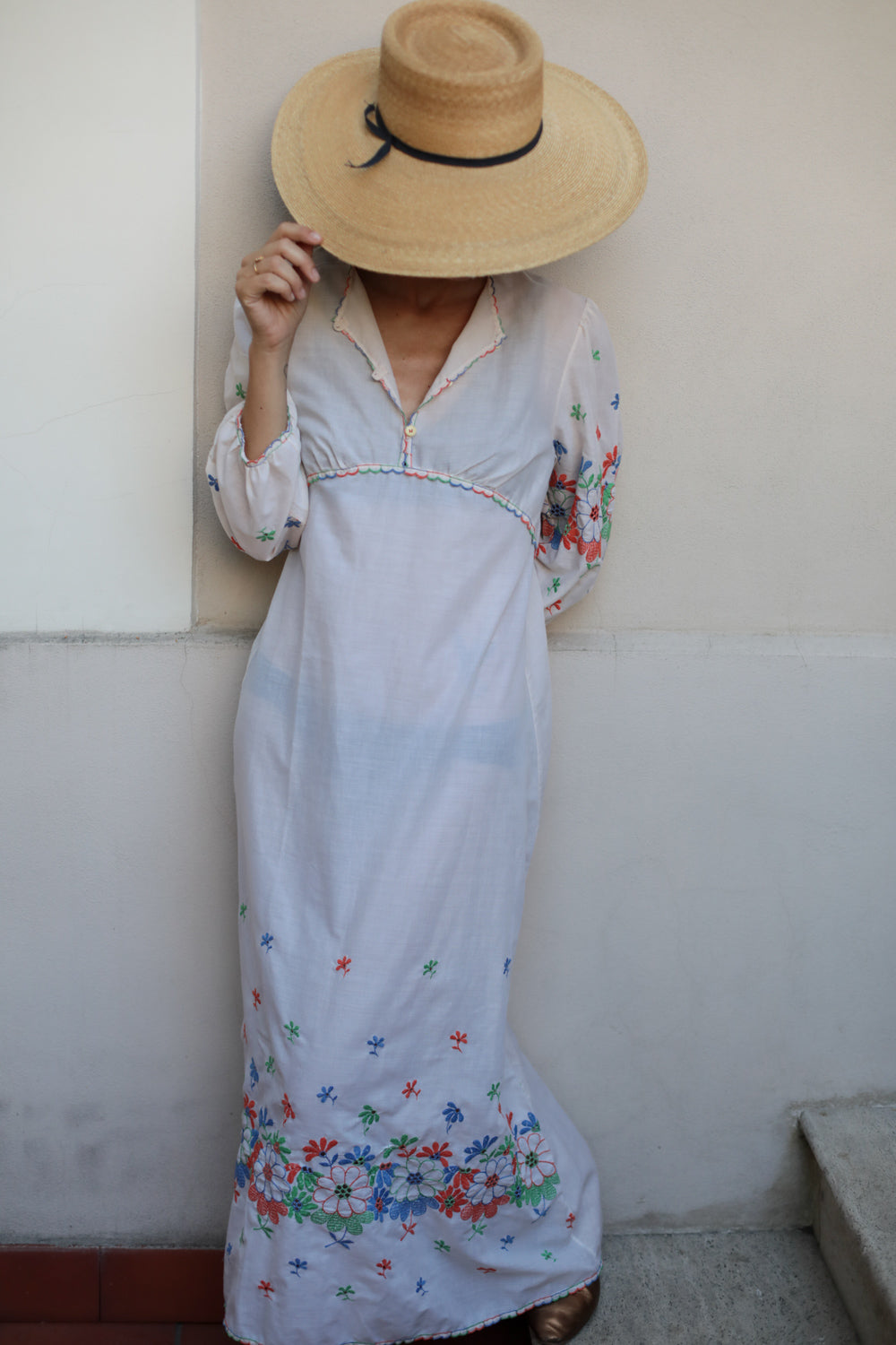 Vintage 70s Romantic Boho Dress
