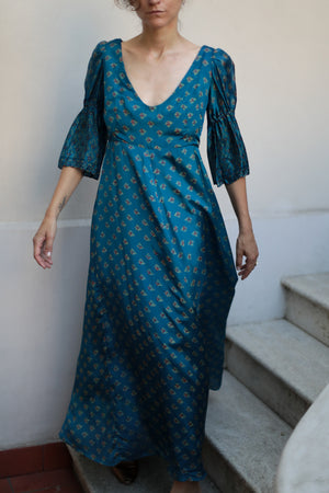 Vintage 70s Sartorial Silk Dress