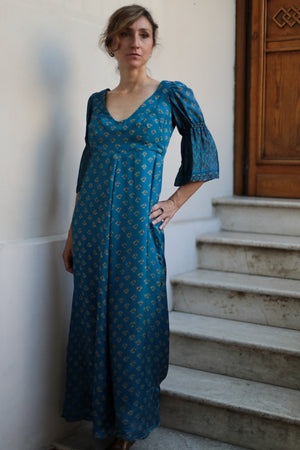 Vintage 70s Sartorial Silk Dress