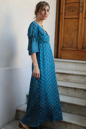 Vintage 70s Sartorial Silk Dress