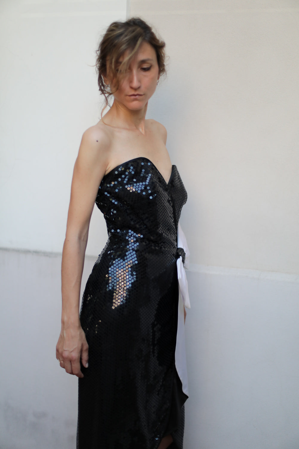 Vintage 80 Sequin Bustier Dress