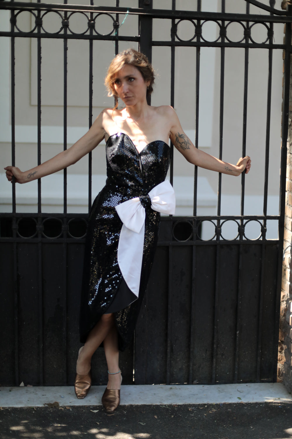 Vintage 80 Sequin Bustier Dress