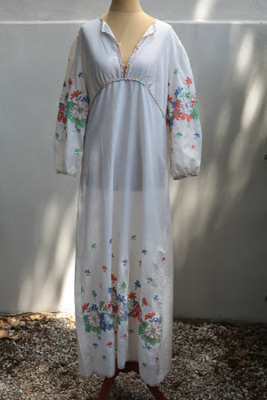 Vintage 70s Romantic Boho Dress