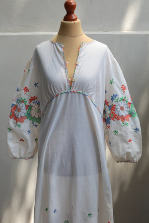 Vintage 70s Romantic Boho Dress
