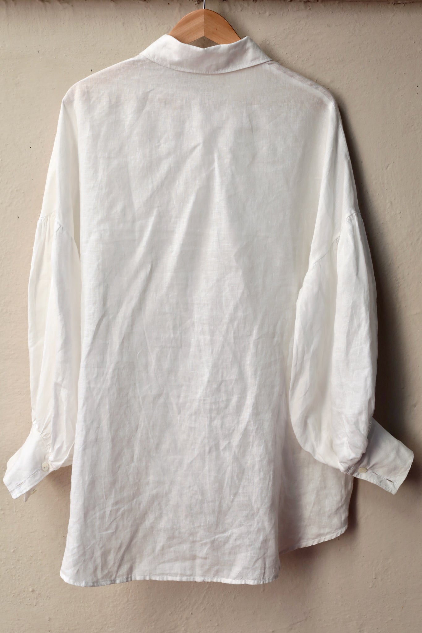 Balloon Sleeve Linen Sartorial Shirt