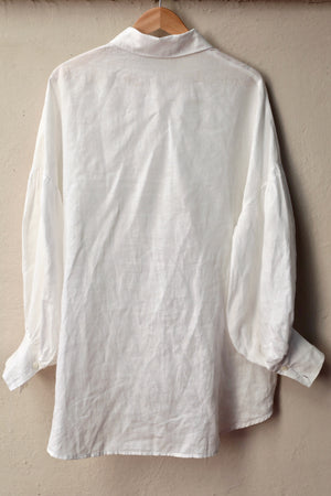Balloon Sleeve Linen Sartorial Shirt