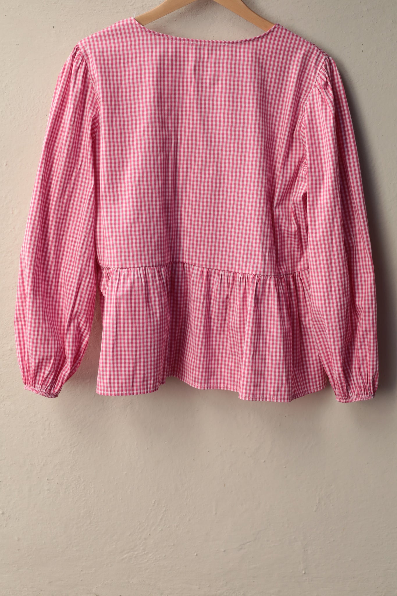 Dainty Pink Gingham Blouse