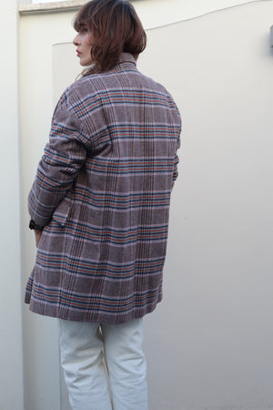 Bonton Checked Caban Coat