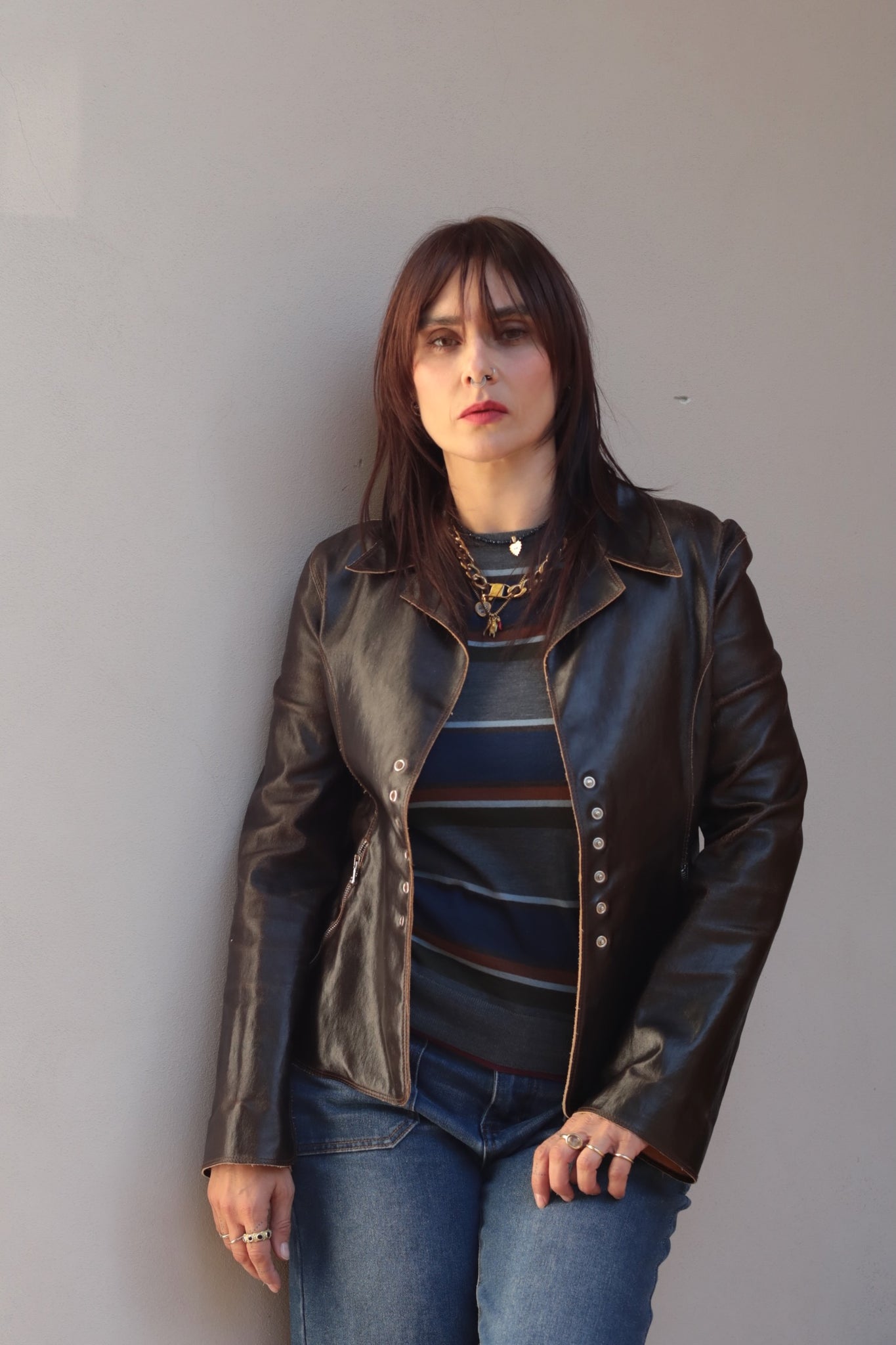 Vintage Y2K Stretch Leather Jacket