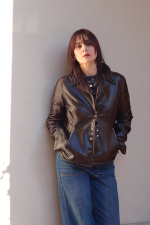 Vintage Y2K Stretch Leather Jacket