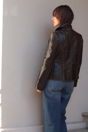 Vintage Y2K Stretch Leather Jacket