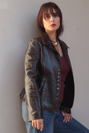 Vintage Y2K Stretch Leather Jacket