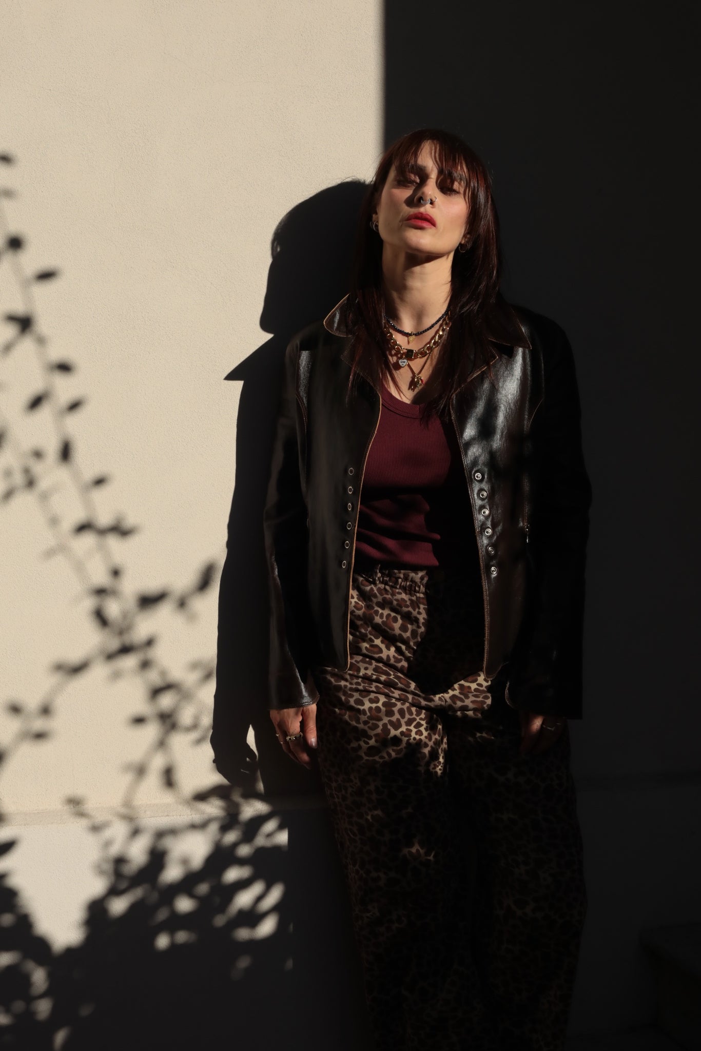 Vintage Y2K Stretch Leather Jacket