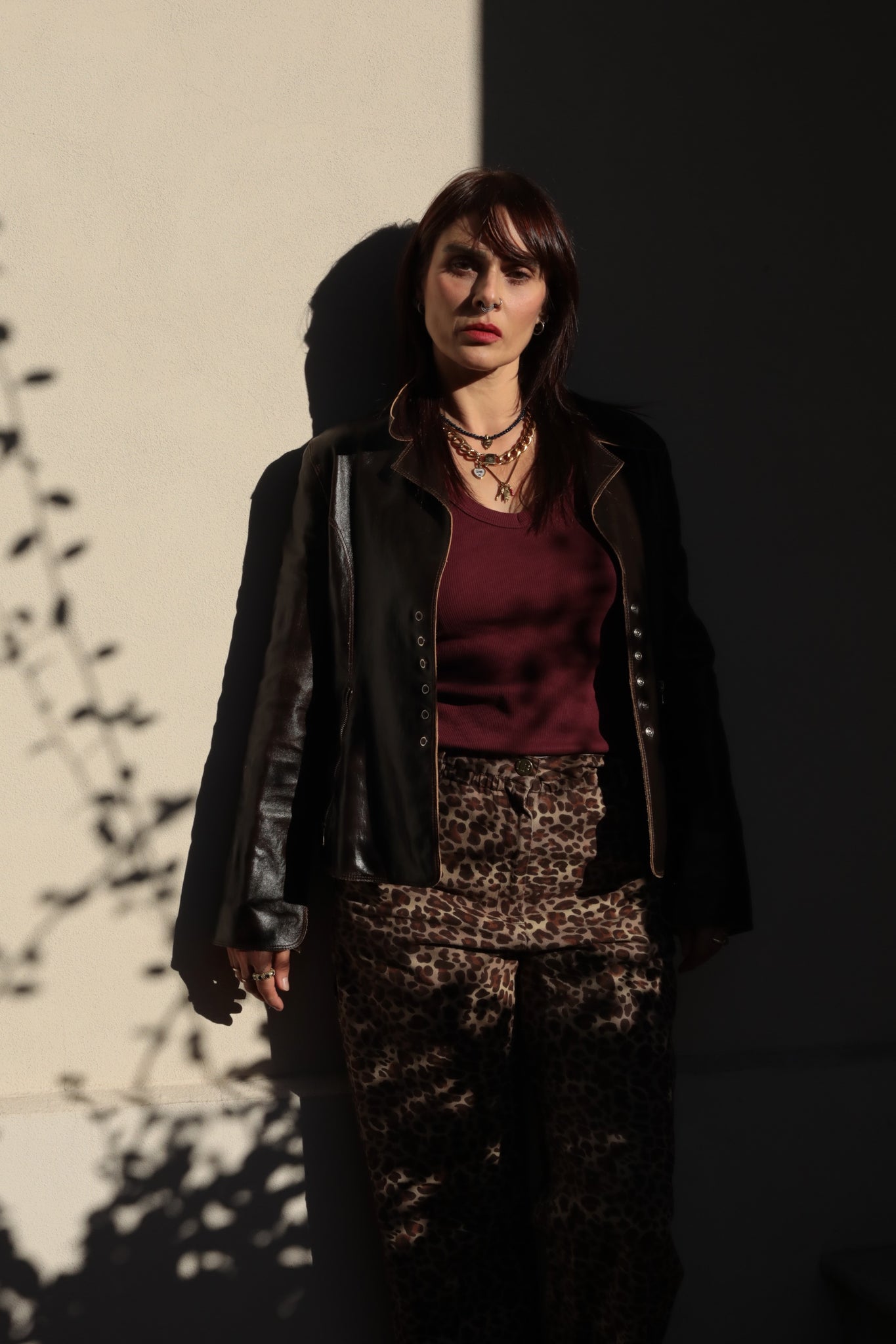 Vintage Y2K Stretch Leather Jacket